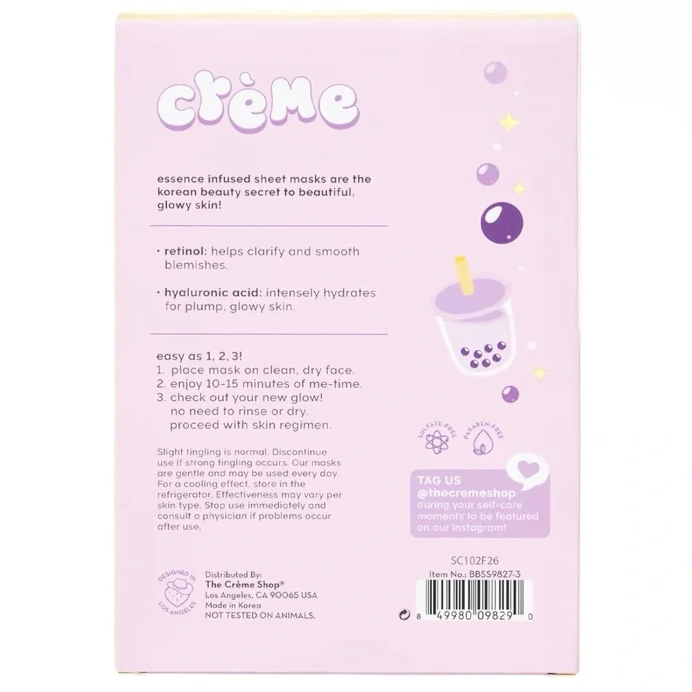 Cremo Pink Bear Hydrating Sheet Mask